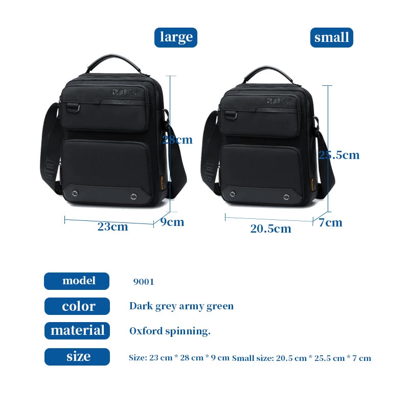 Waterproof Messenger Bag for Men Business Shoulder Bag