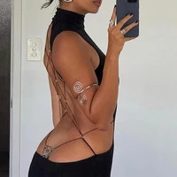 Sexy Backless Black Maxi Dresses For Women Summer Sleeveless Elegant Bodycon Halter Long Dress Casual Party Vestidos - Image 4