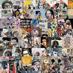50pcs Modern Art Aesthetic Stickers for Various Surfaces and Creative Uses (50PCS)