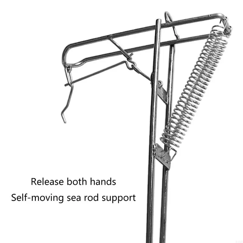 Fishing Rod Stand Rack Folding Automatic Double Spring Angles Fishing Rod Holder Rack Ground Support Bracket