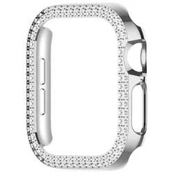 Luxury Diamond Protective Watch Case - Elegant PC Bumper Cover for 40mm series 654 SE (Silver)