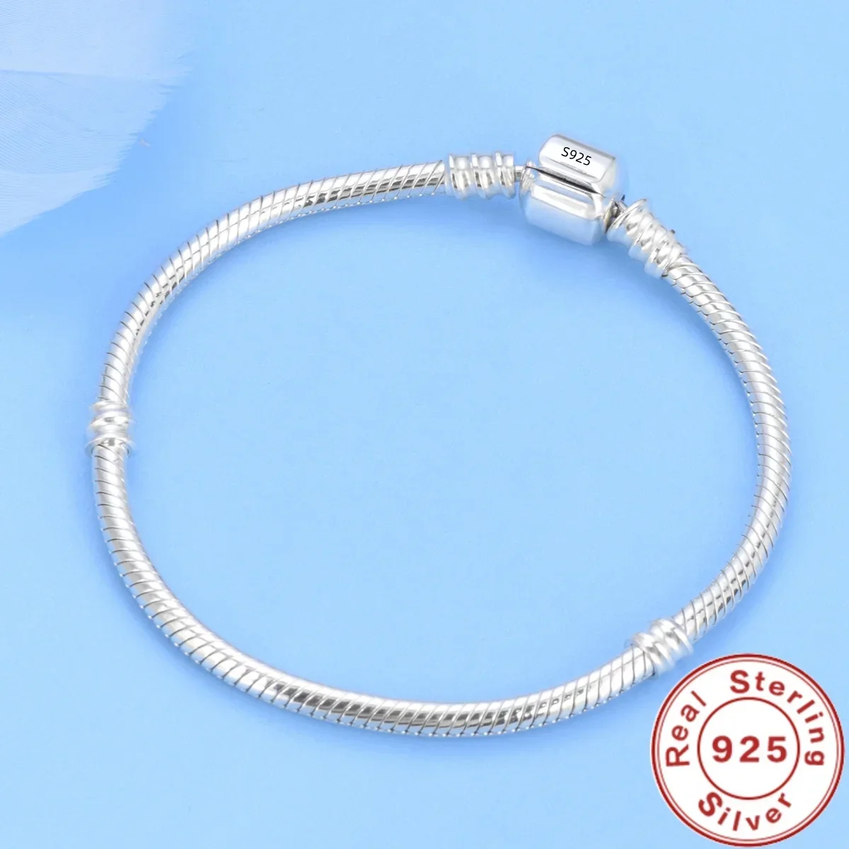 

New High quality bracelet 925 sterling silver classic bucket buckle bracelet fit original charm beads DIY women's jewelry Gifts