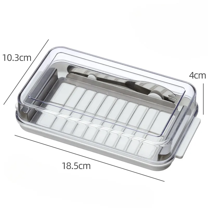 Container Storage Box Butter Slicer Cutter Box with Transparent Lid Food Grade Counter Top Butter Kitchen Accessories