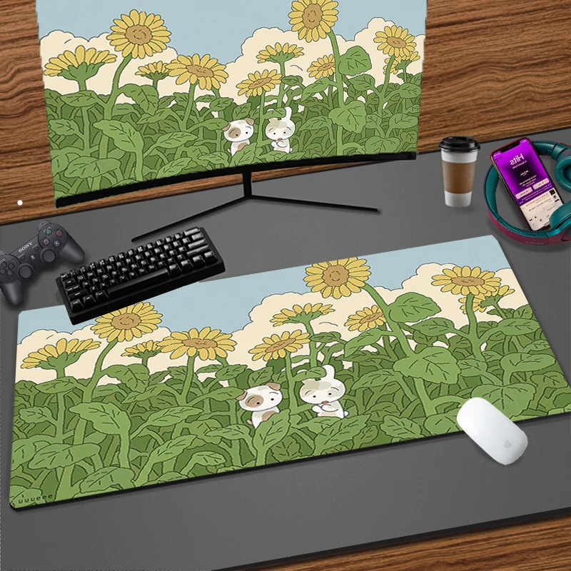 Spring Green Plants Gaming Mouse Pad Computer Accessories Anti-skid Laptop Carpet Office Little Fresh Mousepad Xxl HD Mouse Mat