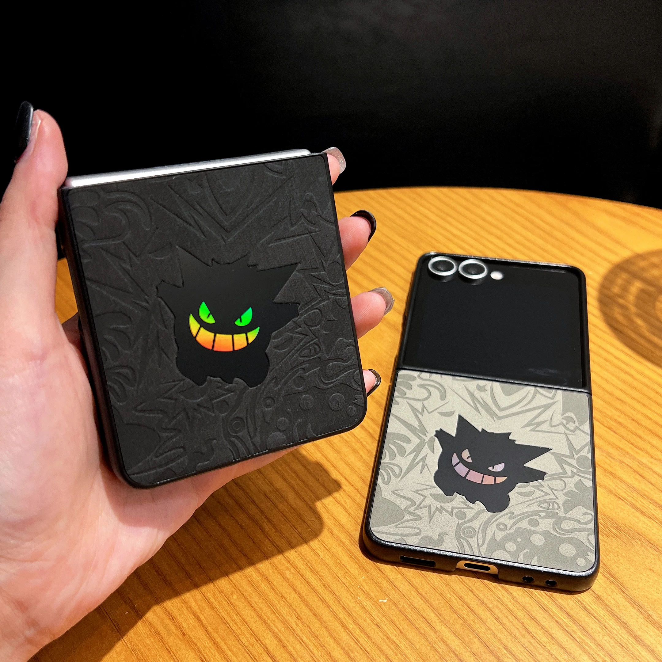 Cartoon Gengar Leather Shockproof Phone Case