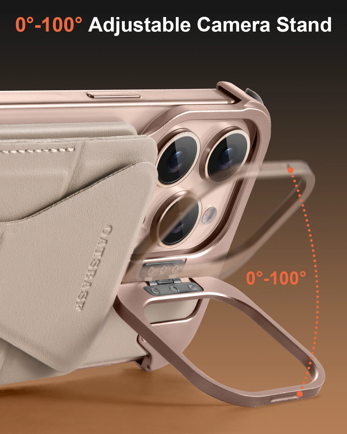 Eary for iPhone 16 Pro Max Phone Case with Stand Magnetic Wallet Card Holder Card Slot Wireless Charging Bumper Protective Cover