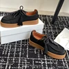 2025 Desinger Real Leather Round-Toe Thick Sole Lace-Up Woman Loafers Mules Clogs Shoes For Woman Fringe Decora Sapato Feminino 5