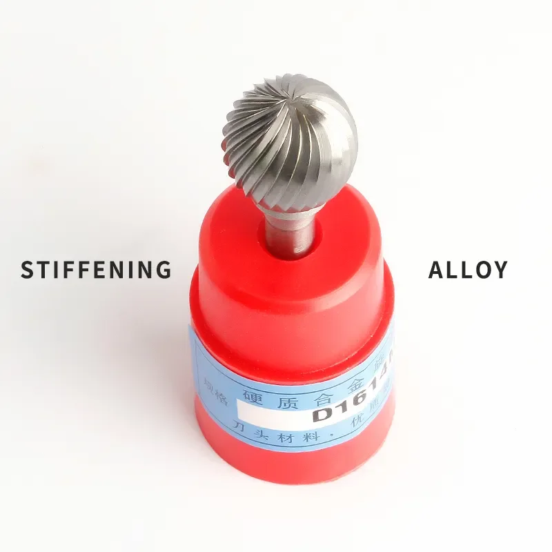 Description Picture 3 of itemYG8 Alloy Rotary File Carbide Grinding Head Tungsten Steel Milling Cutter File Single Slot Tooth Ball Head Round Ball D-Type