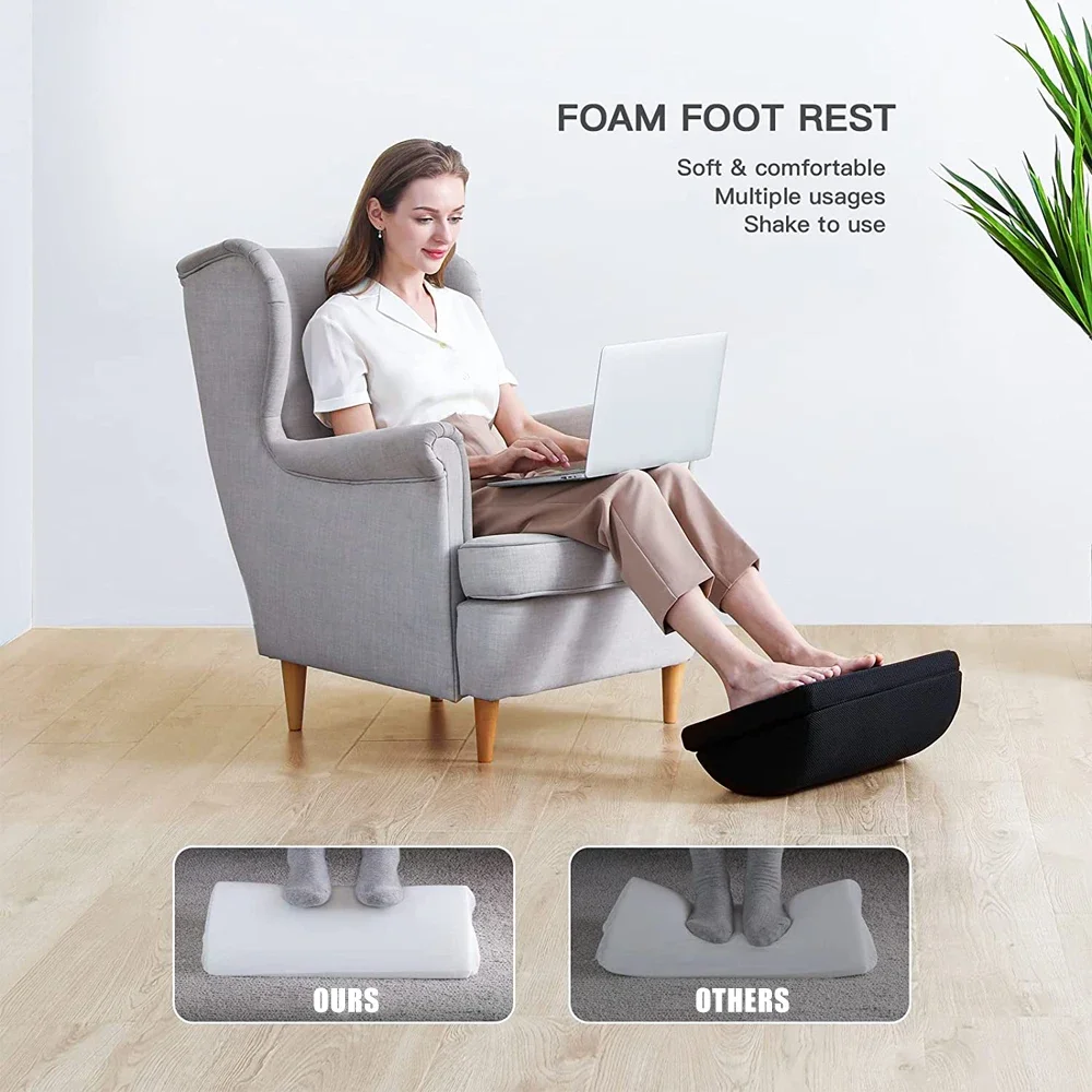 2in1 Foot Rest for Under Desk At Work, Comfortable Foot Stool with 2  Adjustable Heights, for Back & Hip Pain Relief, for Office - AliExpress