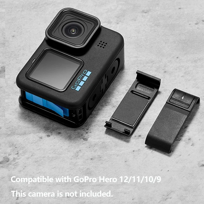 Hero 13/12/11 Portable Flip Battery Side Cover for GoPro Hero 13 12 11 10 9 Removable Battery Lid Door Type-C Charging Port Case
