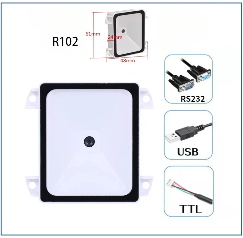 Near DOF Small USB TTL Embedded Barcode Module 2D QR Code Scanner For Self-Service Machine