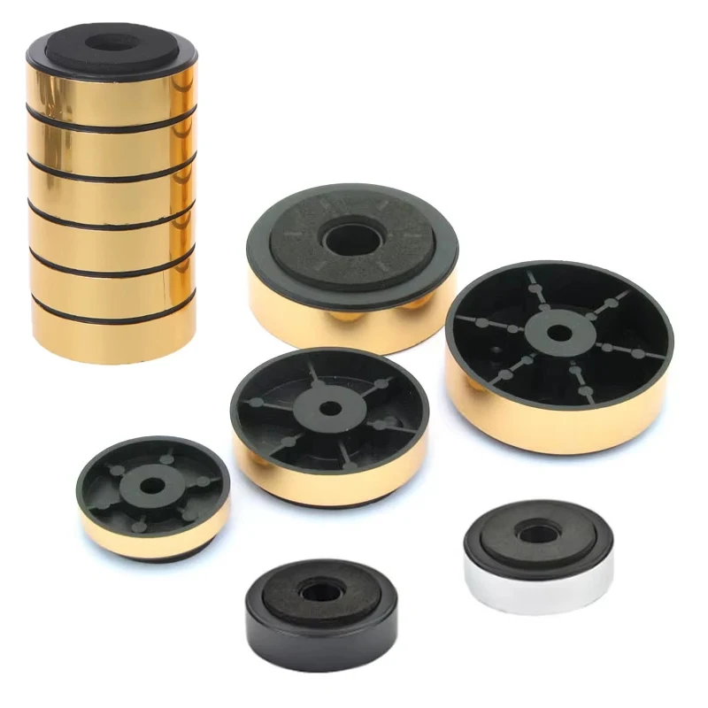 4pcs Audiophile Shock Damping Pad HIFI Stand Feet speaker Stabilize Audio CD Aluminum Isolation Feet Pad Foot Stand