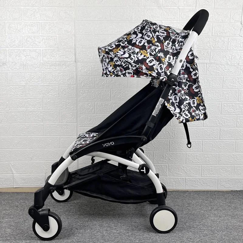 Stroller Hood & Mattress For Babyyoya Babytime Oxford Cloth Back Zipper Pocket 175 Degree Hood Cushion stroller seat cushion
