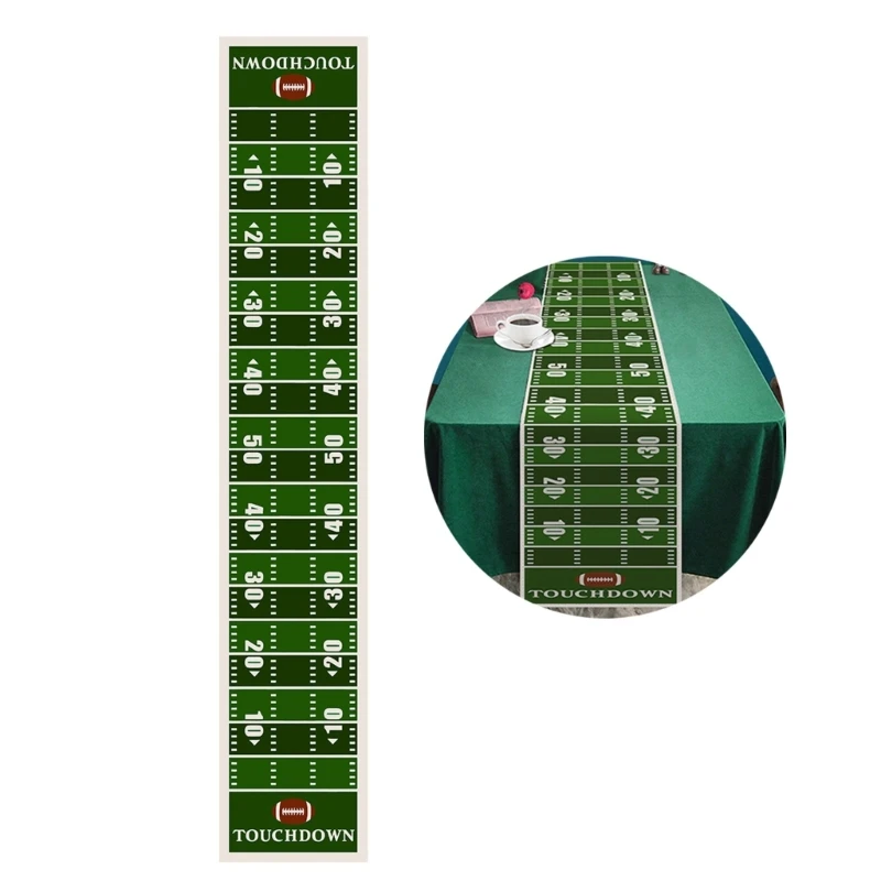 American Football Table Runner Football Party Decoration Long Grass Tablecloth