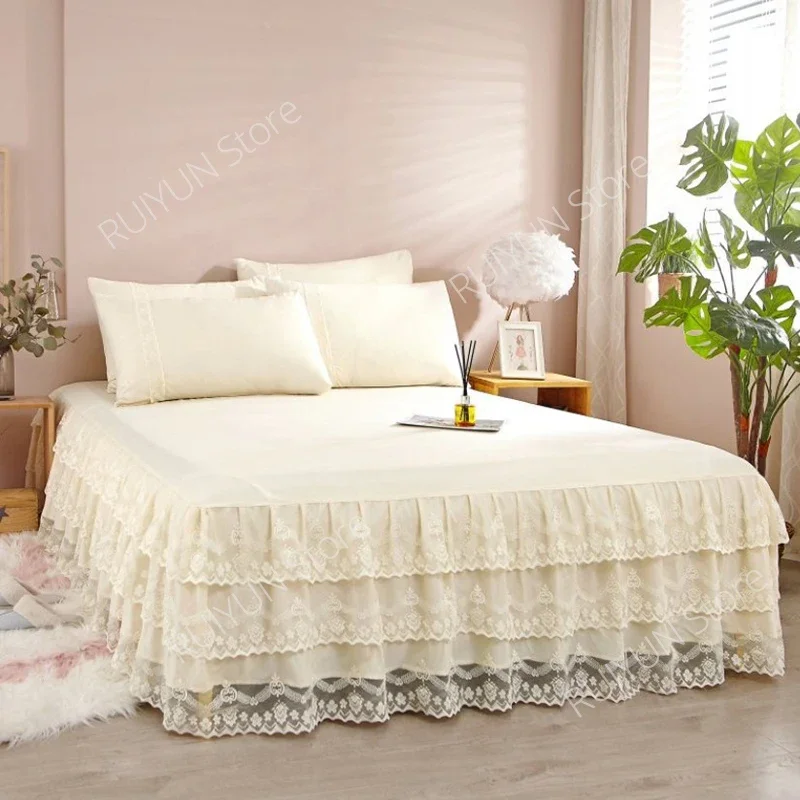 3 Piezas Falda De Cama 150x200/180x200 con 2 Fundas de Almohada, Volantes  Bedskirt Colchas Cubrecamas Terciopelo Sábanas Colcha Dormitorio Sábana  Hogar Textil Falda Cubrecama (Color : #21, Size : 18 : : Hogar y  cocina