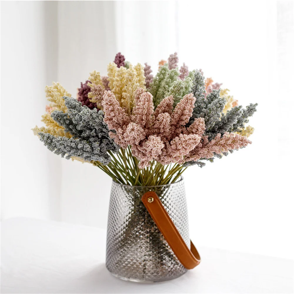 Lavender Artificial Flower Bouquet for Home Decoration - Set of 6 Pieces