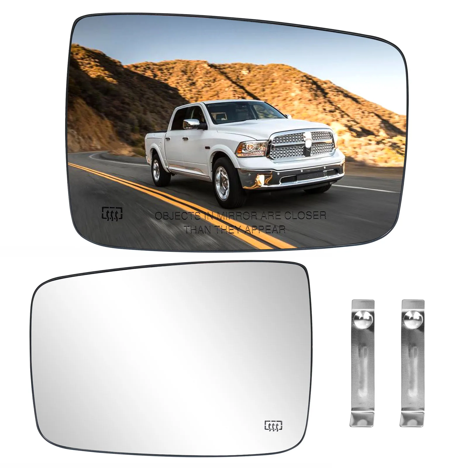 Beheiztes Seitenspiegelglas Für Dodge Ram 1500/2500 2013-2018 - Links & Rechts 68079363AA/68079362AA