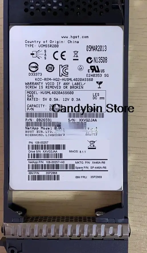 For X446B-R6 SP-446A-R6 108-00257+A0 SSD 200G SAS