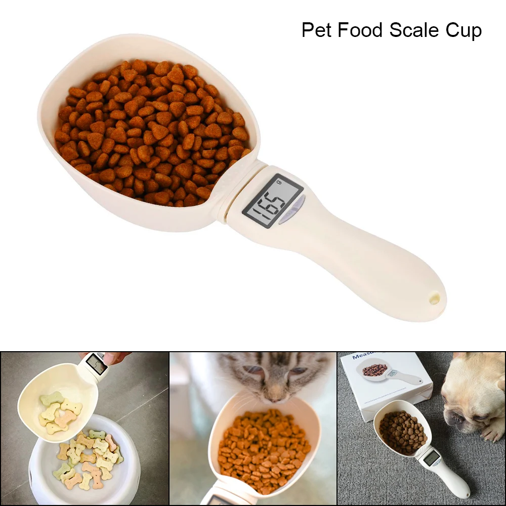 250ml Pet Food Scale Cup Dog Cat Feeding Bowl Portable Electronic Weighing Meter Kitchen Measuring Spoon with LED Display Feeder 4
