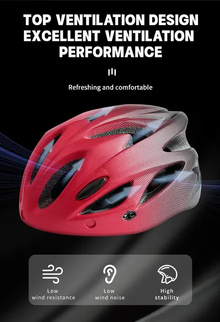 Casque de vélo avec LED feu arrière casque de cyclisme adulte Fit 58-62cm  léger respirant coloré casques de vélo accessoires - AliExpress