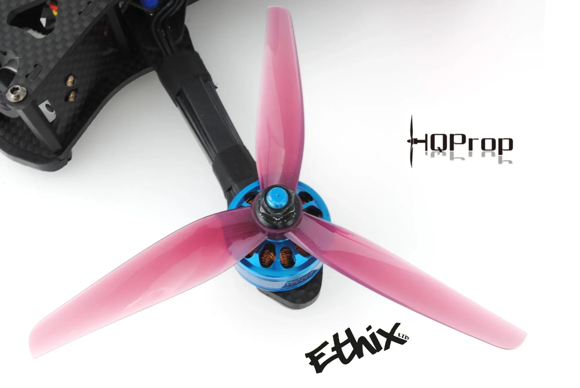 Détail des hélices FPV HQPROP Ethix P3 Peanut Butter & Jelly Prop 5.1" polycarbonate 3 pales
