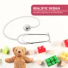 Working Nursing Stethoscope Game Props False Toy for Children White Metal Nurse 6
