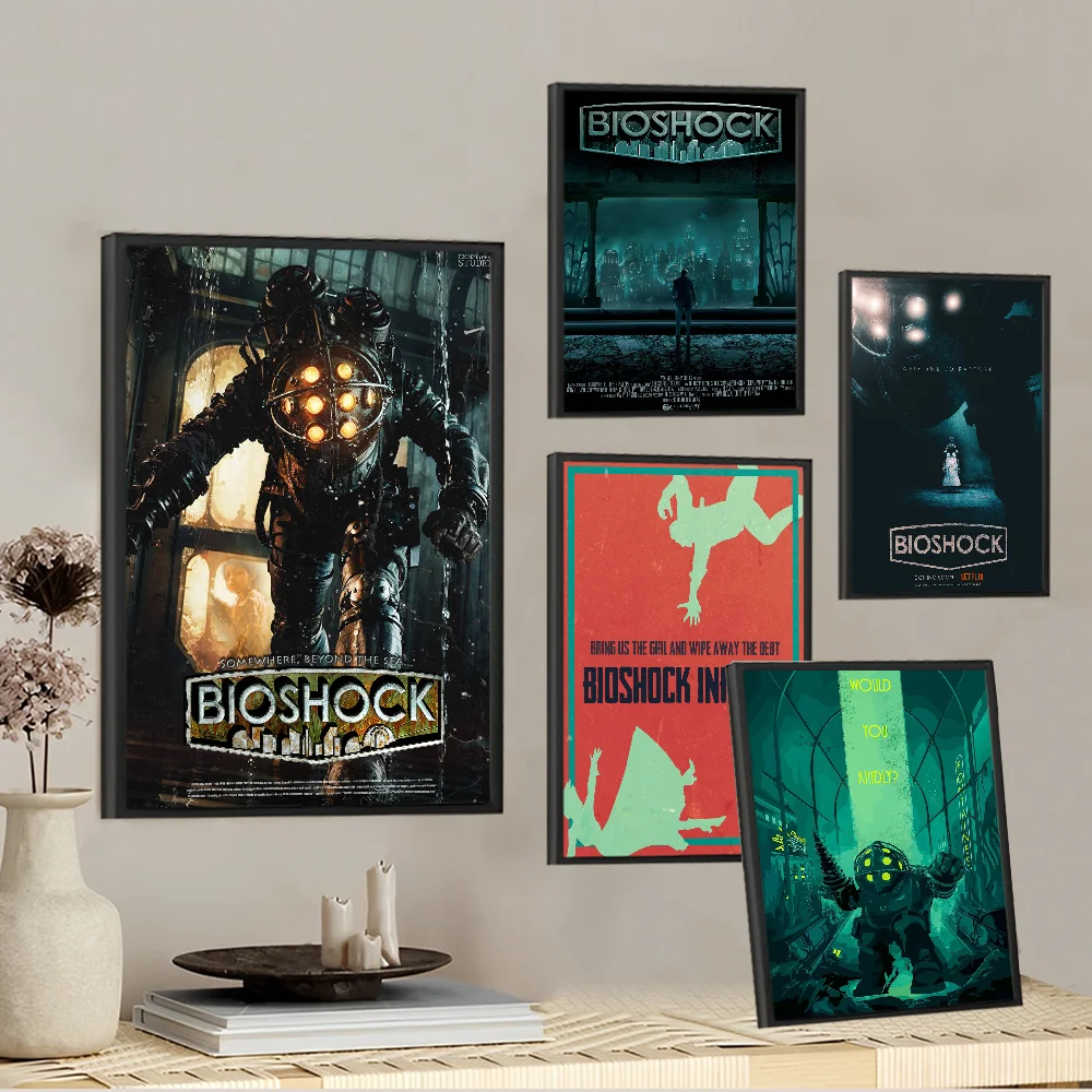 Bioshock Infinite Shooting Whitepaper Poster HD Quality Poster Wall Art Painting Study Room Wall Decor poster prints movie poster anime poster vintage posters