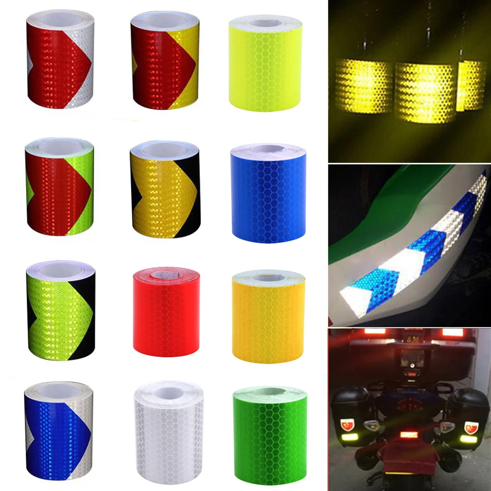 1M-Car-Sticker-Reflective-Warning-Safety-Tape-Reflector-Protective-Car ...