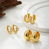 Dainty Zircon Small Stackable 14k Gold Plated Earrings Set for Women Multiple Piercing Cartilage Huggie Hoop Earring Jewelry 2