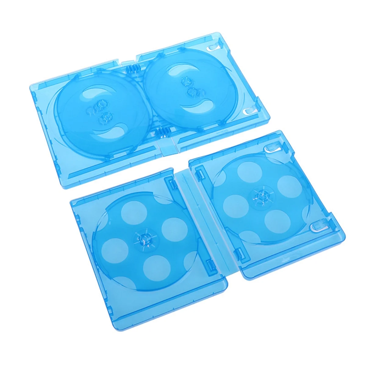 CD Storage Box 10-Piece Pack CD Case Plastic Double-Sided Storage Car Case Thickened DVD Case,Blue XY