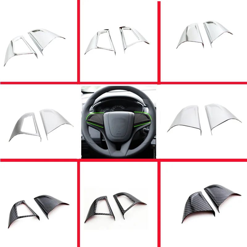 Für Chevrolet Cruze Sedan Hatchback 2009 - 2015 Trax Chrom-Zubehör Auto-Lenkrad-Schutzabdeckung Zierleiste Aufkleber