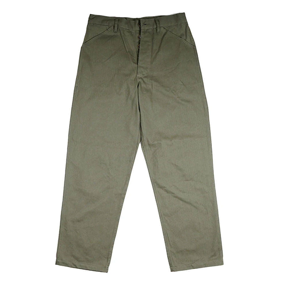 Pantalones informales de la Marina de Guerra de Estados pantalón de entrenamiento táctico del ejército americano HBT Retro WW2, sarga verde|Pantalones informales| - AliExpress