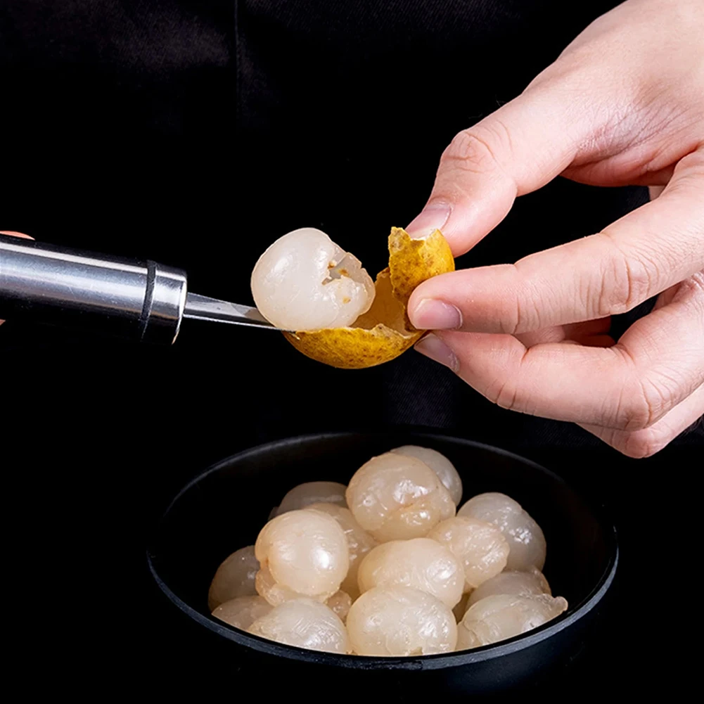 Fruit Corer Stainless Steel Multipurpose Manual Longan Corer for Kitchen Reusable Comfortable For Home Durable