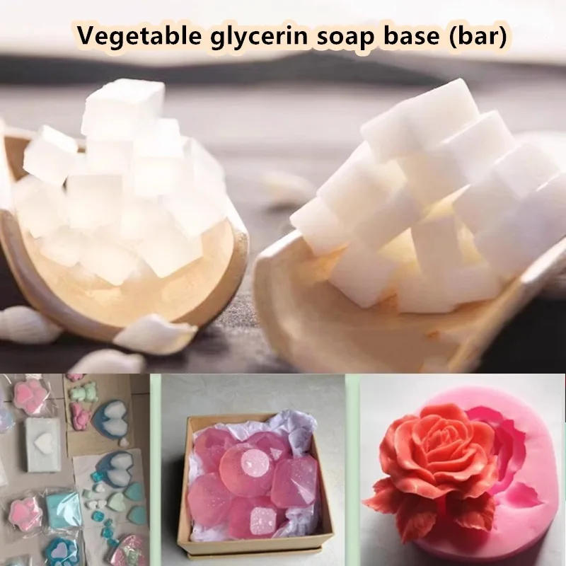 Transparent/white Natural Plant Glycerin Soap Bases Strip Handmade Soap Material DIY Creative Making Raw Materials 50g soap base
