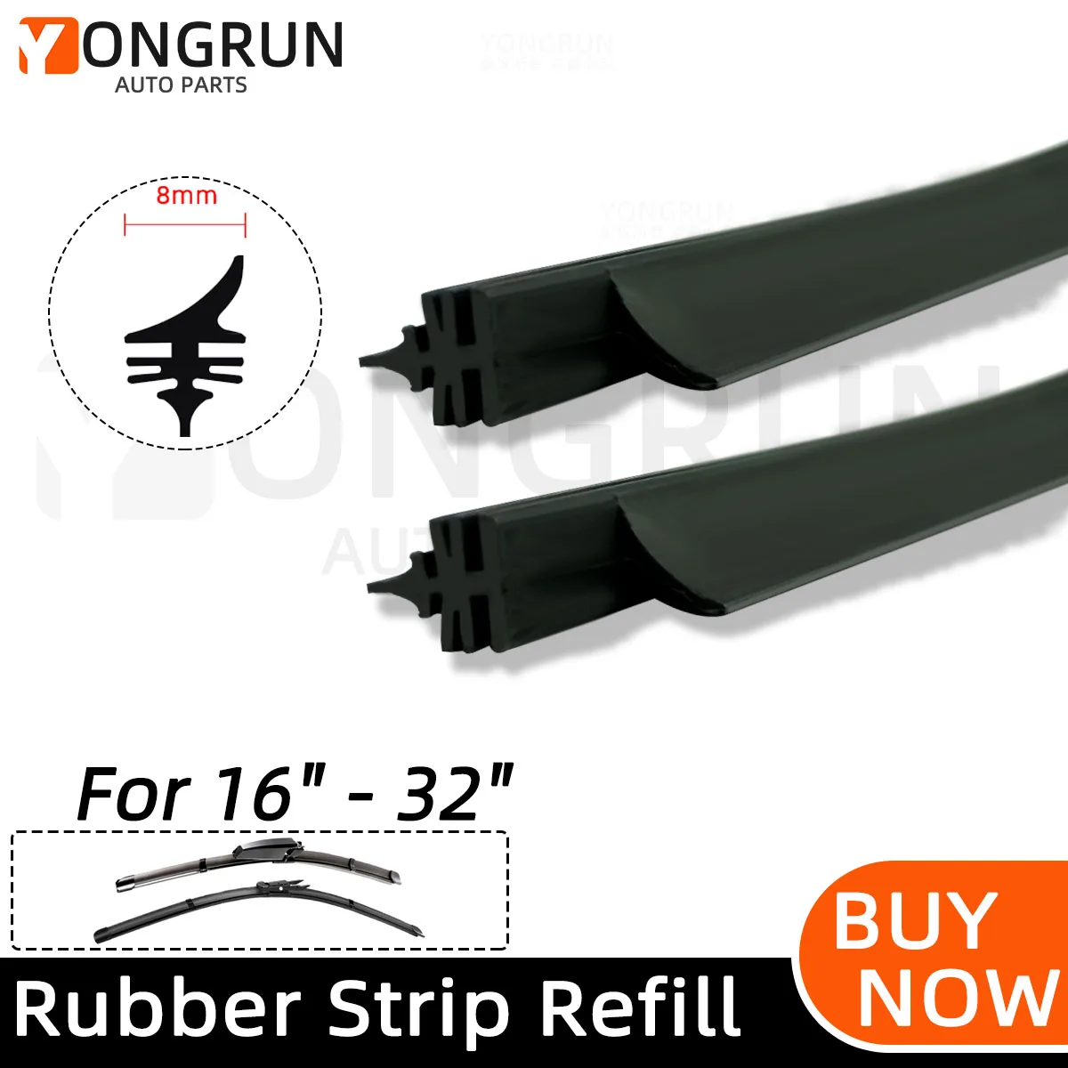 Automotive Rubber Strip automotive insert soft natural rubber strip for Valeo type wiper blades 16"17"18"19"20"21"22"24"26"28"30"32"