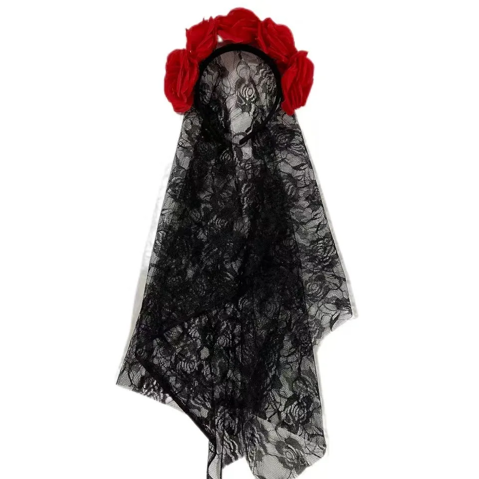 Vestido de Halloween de vampiro para niña, disfraz de novia fantasma gótica, disfraz de vampiro, princesa, reina, traje de carnaval, ropa negra y roja