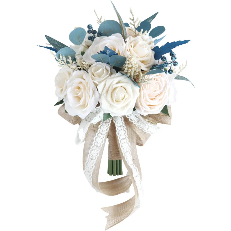 Bride Bouquet Boutonniere Wrist Corsage Waterfall Wedding Flower Bridesmaid Bouquet Wedding Ceremony Anniversary wedding bouquets wedding flower decoration