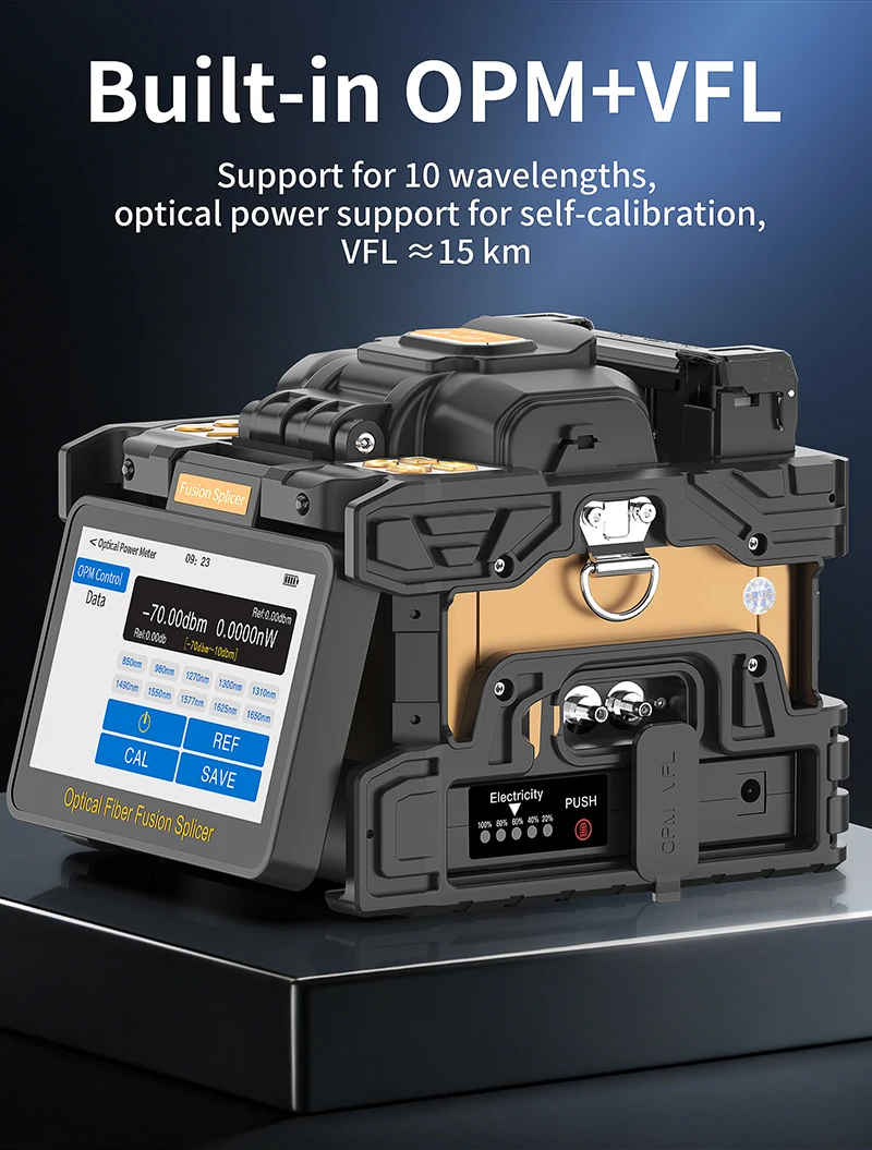 S-80/A-80F/A-10 Fiber Optic Fusion Splicer 6 Motors SM/MM Optical Fiber Core Hea