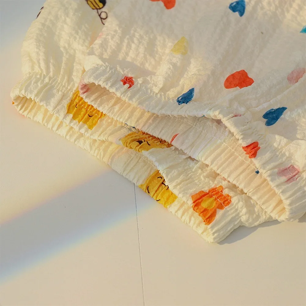 2025 جديد للأطفال سراويل طويلة غير رسمية الكرتون المطبوعة تنفس البعوض واقية السراويل الصيف طفل موضة رقيقة السراويل الطويلة