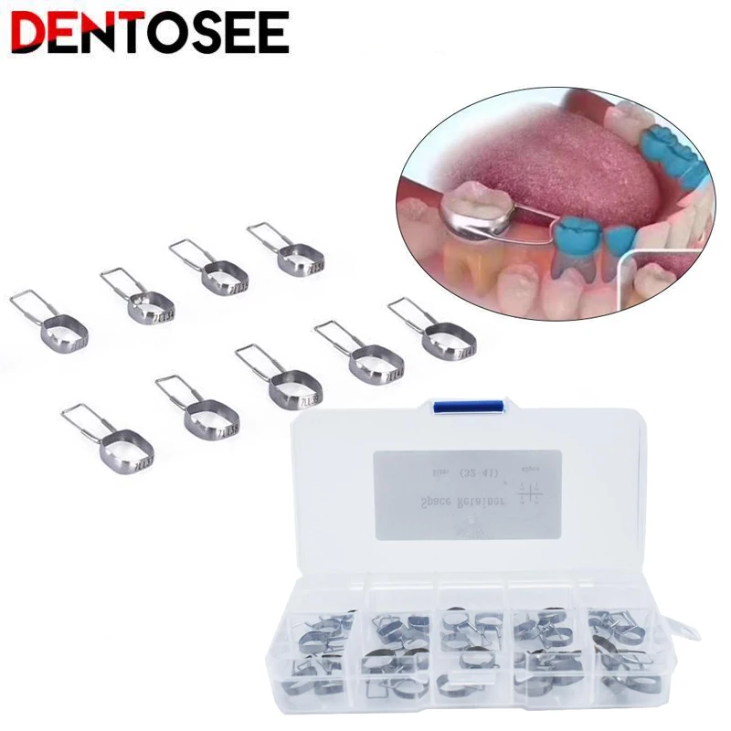 

40Pcs Orthodontic Molar Space Maintainer Gap Retainer Braces Bands for Children 2Nd 32# To 41# Size