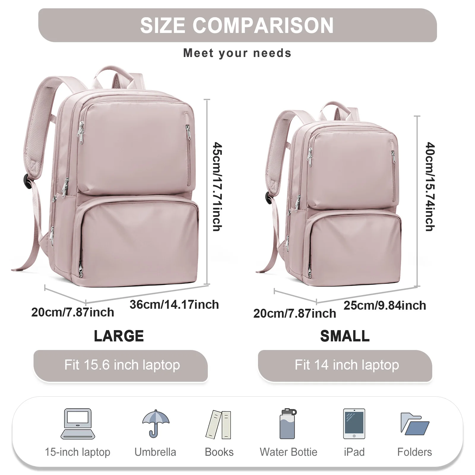 Vacation style women's backpack Multifunction Travel Backpack, College Laptop Schoolbag Weekend Ovenight backpack Work Ita Bag