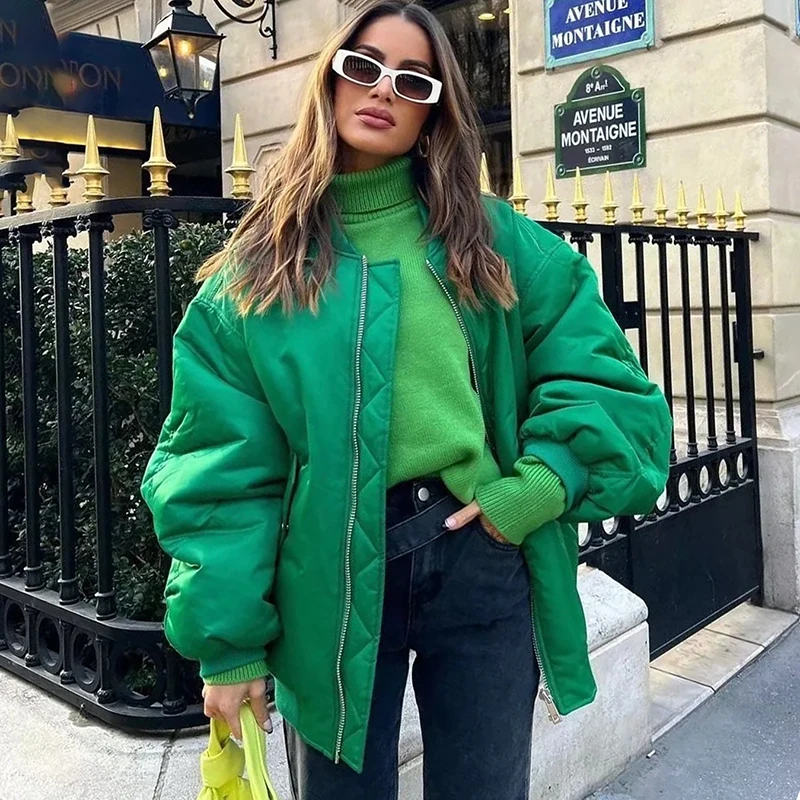 

Осенне-зимняя новая однотонная куртка, пальто в европейском и американском стиле, свободная ветровка, хлопковое пальто, женская одежда