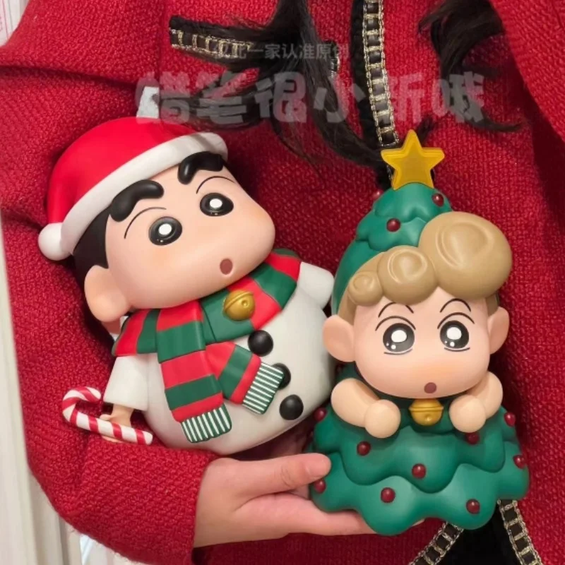 

20cm Anime Crayon Shin Chan Figure Christmas Cosplay Shin-chan With Light Action Figurine Collectble Models Gift Toy
