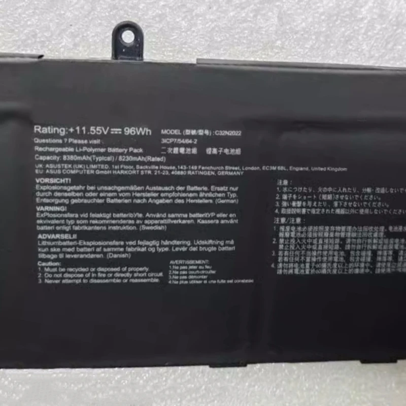 Bateria do Portátil para Asus Vivobook Pro C32n2023 0b20004040000 16x Oled M7600re N7600pc M7600qe M7600qc Zenbook Pro15 Um535qe Novo - Imagem 4