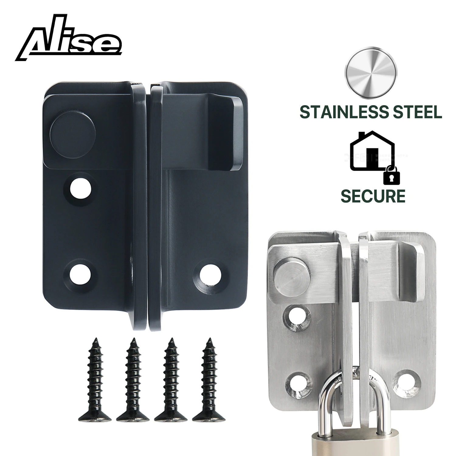 Shed Lock Gate Lock Door Bolt Gate Latch Tiny Padlock Hasp for Wooden Gates Garden Shed Cupboard Stainless Steel Hardware