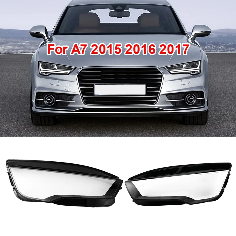 

For - A7 2015 2016 2017 Car Headlight Cover Headlight Transparent Lampshade Shell Lens Glass