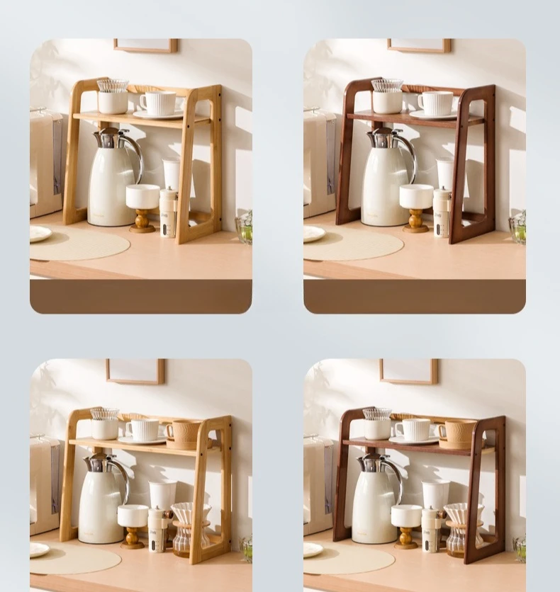 New Kitchen Shelf Countertop Multi-functional Electrical Storage Rack Multi-layer Cup Holder Household Storage Rack Plate Rack