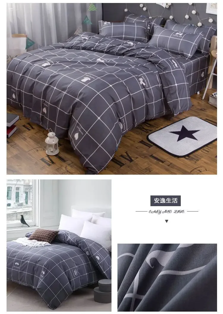 Description Picture 6 of itemMinimalist Sheet Comfortable Lightweight Duvet Cover Suitable for All Skin Types Students in All Seasons Quilt Cover Coverlet