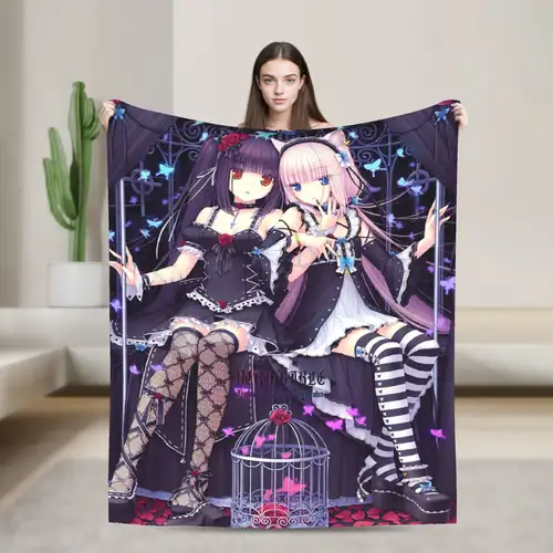 Shigure Minaduki and Fraise Nekopara Anime Blanket  Flannel Funny Soft Throw Blankets for Bed Sofa Autumn/Winter - Image 9