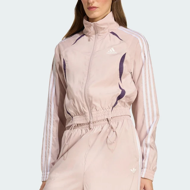 Veste de sport courte tissée rétro Adidas Originals Trefoil pour femme KE9787 1